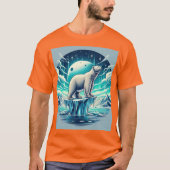 Regal Polar Bear on Arctic Iceberg Tシャツ (正面)