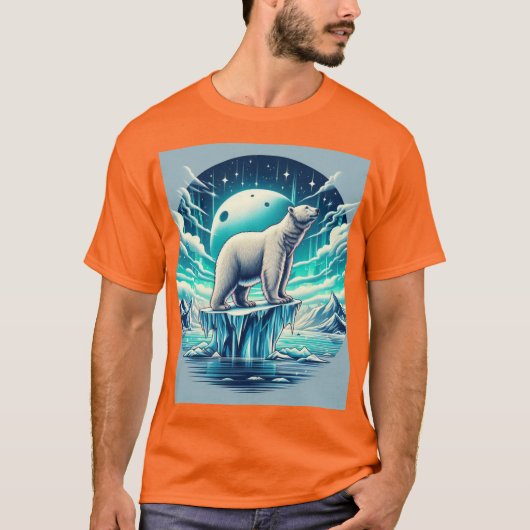 Regal Polar Bear on Arctic Iceberg Tシャツ (正面)