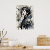 Regal Portrait of a Young woman Poster ポスター (キッチン)