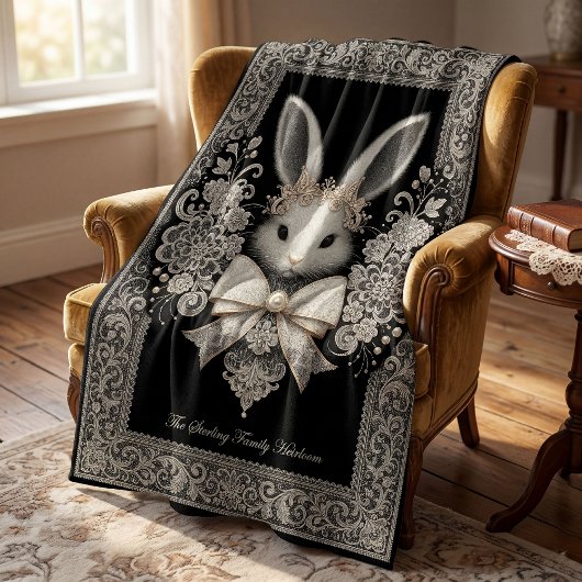 Regal Rabbit Heirloom Throw Blanket スローブランケット