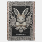 Regal Rabbit Heirloom Throw Blanket スローブランケット (正面縦)