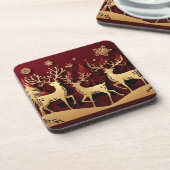 Regal Reindeer Ensemble – Paper-Cut Forest コースター (左側)