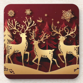 Regal Reindeer Ensemble – Paper-Cut Forest コースター