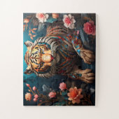 Regal Roar: 威厳のある Tiger ジグソーパズル (縦)