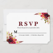 Regal RSVP: Burgundy & Data Edition 招待状 (正面)