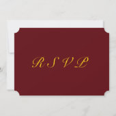 Regal RSVP: Burgundy & Data Edition 招待状 (裏面)