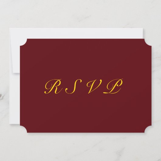 Regal RSVP: Burgundy & Data Edition 招待状 (裏面)