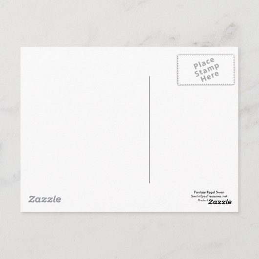 Regal Swanデジタルアート自然写真はがき ポストカード (裏面)