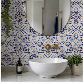 Regal Symphony Blue and Gold Luxury Mediterranean タイル
