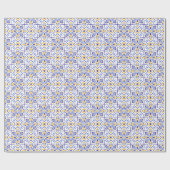 Regal Symphony Blue and Gold Luxury Mediterranean ラッピングペーパー (フラット)