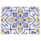 Regal Symphony Blue and Gold Luxury Mediterranean ラージペーパーバッグ (正面)