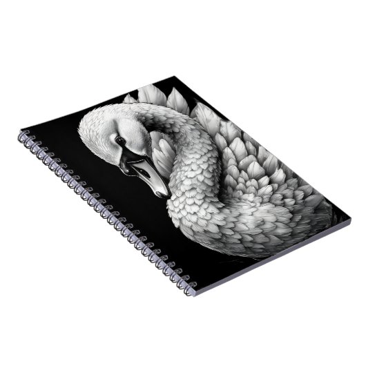 "Regal the White Swan" Spiral Notebook ノートブック (右側)