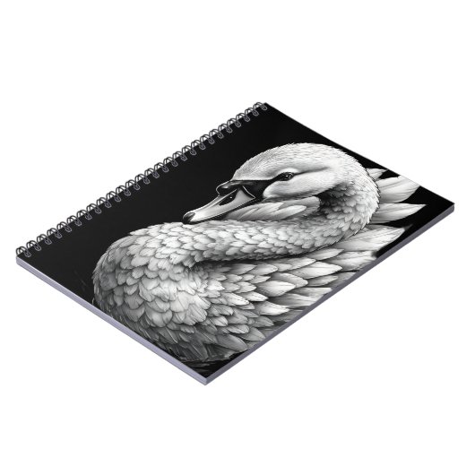 "Regal the White Swan" Spiral Notebook ノートブック (左側)