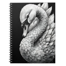 "Regal the White Swan" Spiral Notebook ノートブック