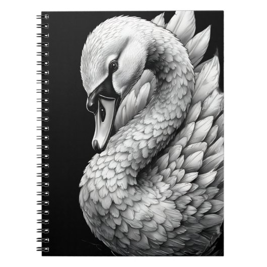 "Regal the White Swan" Spiral Notebook ノートブック (正面)