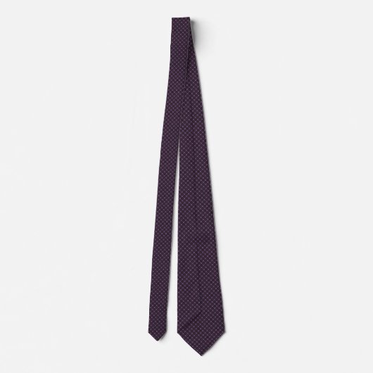 Regal Violet Micro-Geo Silk Pattern - Executive ネクタイ (裏面)