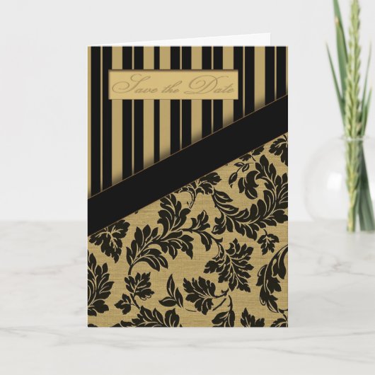 Regalia – 日付の保存(黒/タン) 案内状 (正面)