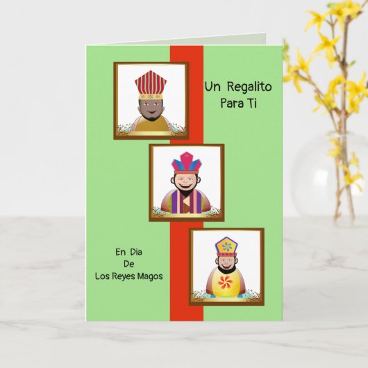 Regalito Dia de Reyes カード (黄色い花)