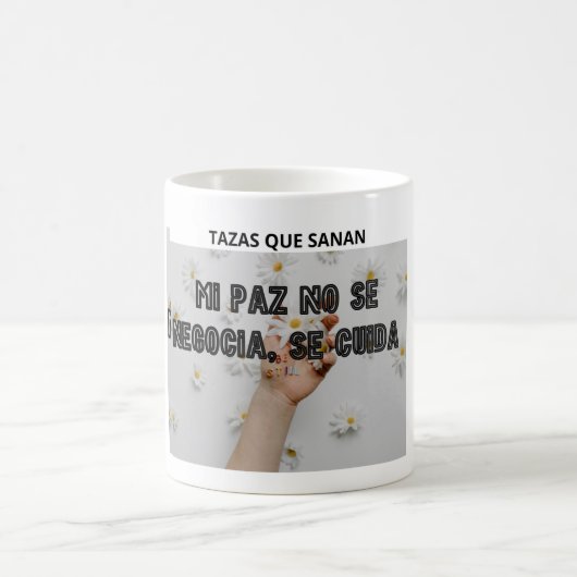 REGALO AMOR PROPIO MUJERS – TAZAS MI PAZ コーヒーマグカップ (中央)