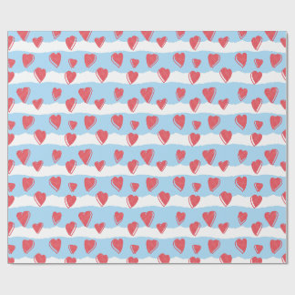 regalo de cualquier ocasión patrón de corazones ラッピングペーパー