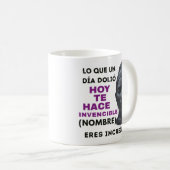 REGALO PERSONALIZADO(NOMBRE)ERES INVENCIBLE コーヒーマグカップ (正面右)