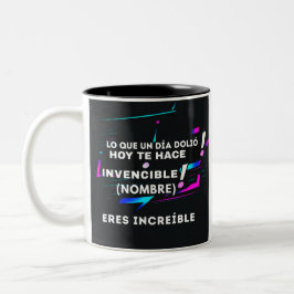 REGALO PERSONALIZADO(NOMBRE)ERES INVENCIBLE ツートーンマグカップ