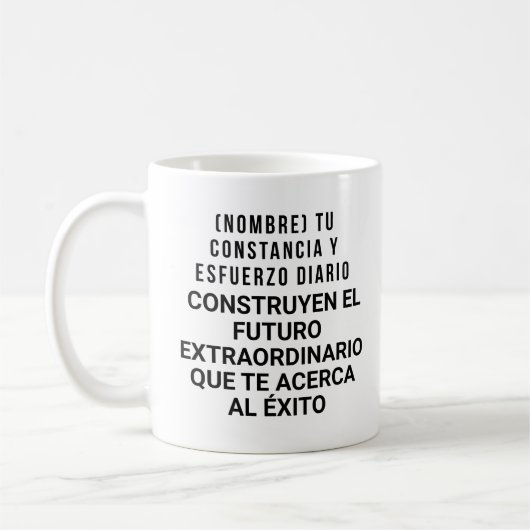  REGALO PERSONALIZADO(NOMBRE)FUTURO EXTRAORDINARIO コーヒーマグカップ (左)