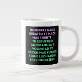REGALO PERSONALIZADO PARA (NOMBRE) FUERTE ÚNICO ジャンボコーヒーマグカップ (右)