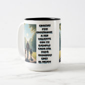 REGALO PERSONALIZADO PARA PAPA (NOMBRE) ツートーンマグカップ (正面左)
