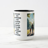 REGALO PERSONALIZADO PARA PAPA (NOMBRE) ツートーンマグカップ (中央)