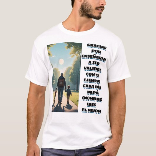REGALO PERSONALIZADO PARA PAPA (NOMBRE) Tシャツ (正面)