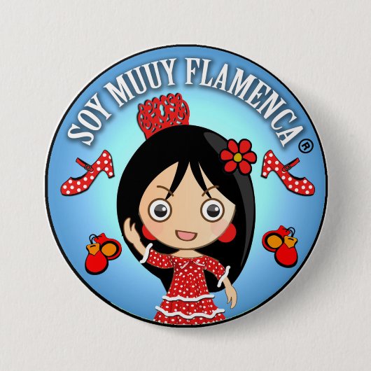 Regalos de Flamenca de Soy Muuy Flamenca Morena 缶バッジ (正面)