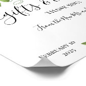 Regalos y Tarjetas Boda Greenery Rótulo Lemon ポスター (角)