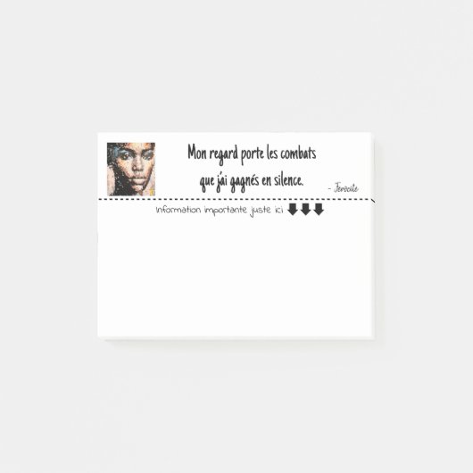 Regard pixelisé intense  ポストイット (正面)