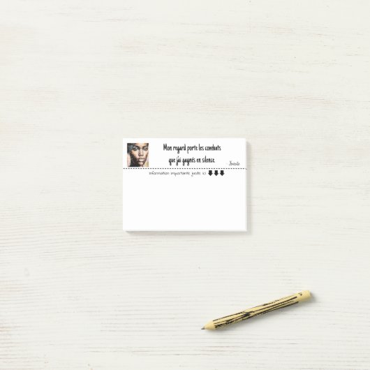 Regard pixelisé intense  ポストイット (デスク上)