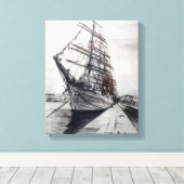 Regata Cutty Sark/Cutty Sark Tall Ships' Race キャンバスプリント (インサイチュ (ウッドフロア))