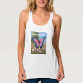 Regata Feminina Flowy Borboleta タンクトップ (正面)
