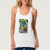 Regata Feminina Flowy, Costas Nadador, Bella+Canva タンクトップ (正面)