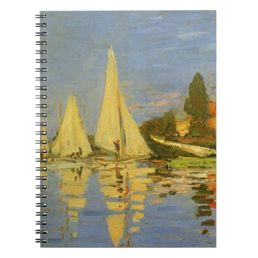 Regatta at Argenteuil by Claude Monet ノートブック (正面)