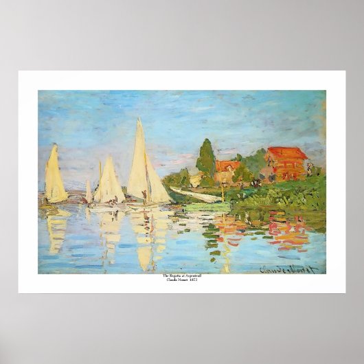 Regatta at Argenteuil by Claude Monet ポスター (正面)