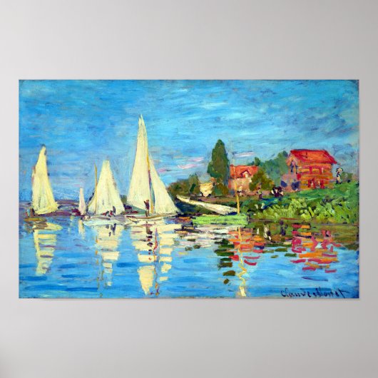 Regatta At Argenteuil, Claude Monet ポスター (正面)