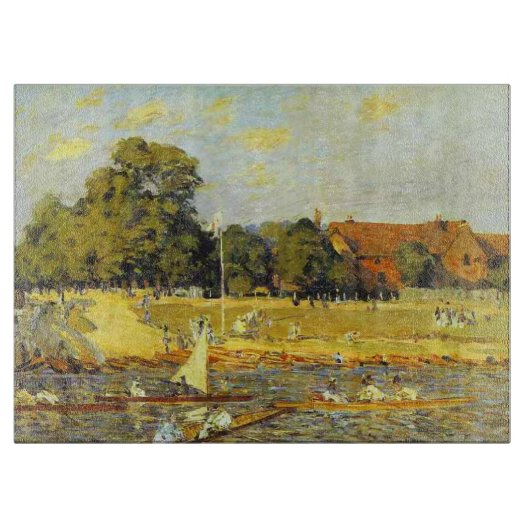 Regatta at Hampton Court Alfred Sisley Poster カッティングボード (正面)