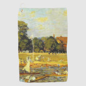 Regatta at Hampton Court Alfred Sisley Poster ゴルフタオル (正面)