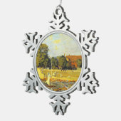 Regatta at Hampton Court Alfred Sisley Poster スノーフレークピューターオーナメント (右)