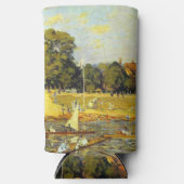 Regatta at Hampton Court Alfred Sisley Poster スリム缶クーラー (正面)