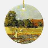 Regatta at Hampton Court Alfred Sisley Poster セラミックオーナメント (裏面)