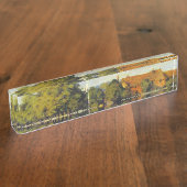 Regatta at Hampton Court Alfred Sisley Poster デスクネームプレート (側面)