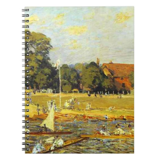 Regatta at Hampton Court Alfred Sisley Poster ノートブック (正面)