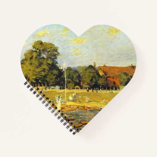 Regatta at Hampton Court Alfred Sisley Poster ノートブック (正面)