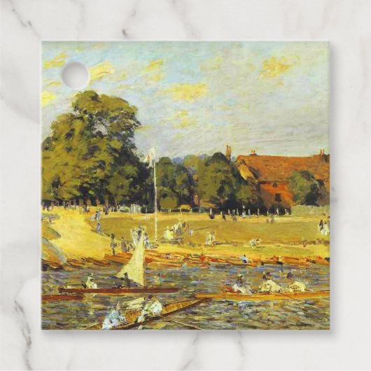 Regatta at Hampton Court Alfred Sisley Poster フェイバータグ (正面)